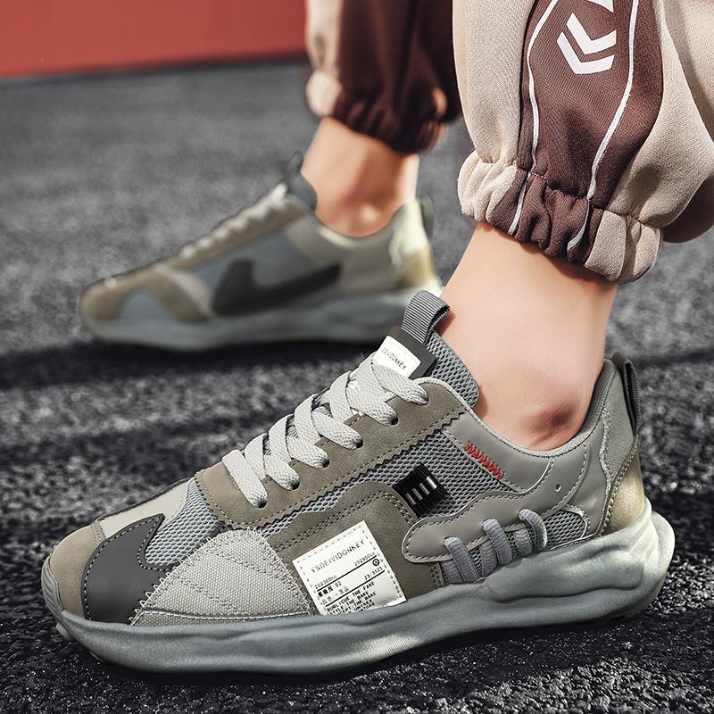 Модные мужские повседневные кроссовки для бега, мужские осенние новые спортивные кроссовки, классические повседневные кроссовки с толстой подошвой из сетчатого материала, мужские кроссовки