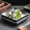 Маленькая квадратная керамическая тарелка для приготовления и подачи - Фарфоровая посуда в японском стиле для ресторанов и дома