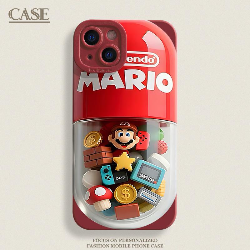 Чехол Mario подходит для чехла мобильного телефона Apple 16, новый iPhone16promax силиконовый 15pro мультяшный 14.