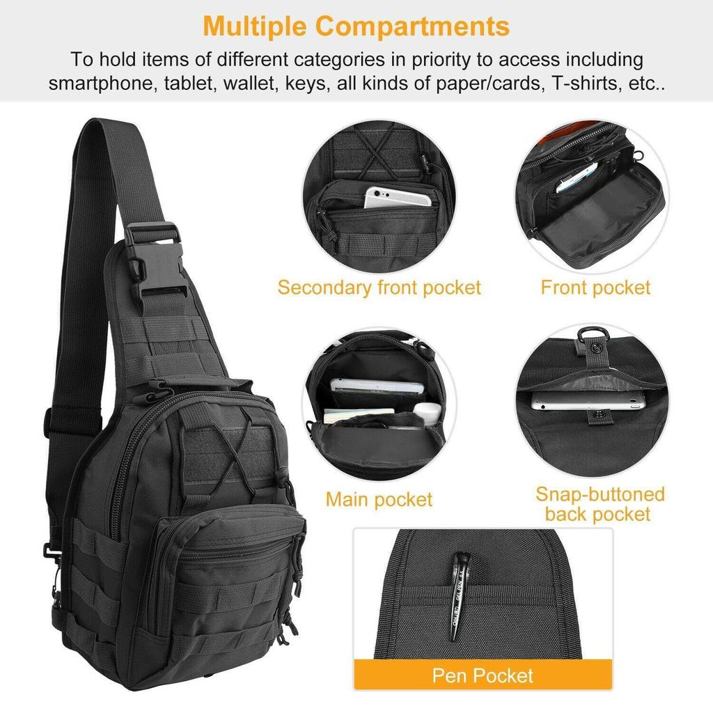 Military Tactical Backpack Outdoor Sports Climbing Camping Hunting Fishing Bottle Pack Shoulder Bags 10 Colors Wallet Women Men