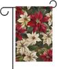 Poinsettia Winter oral Garden ags ag 12x18 Inch Double Sided Christmas Small Seasonal Welcome Yard Decoration for Outs EEL
