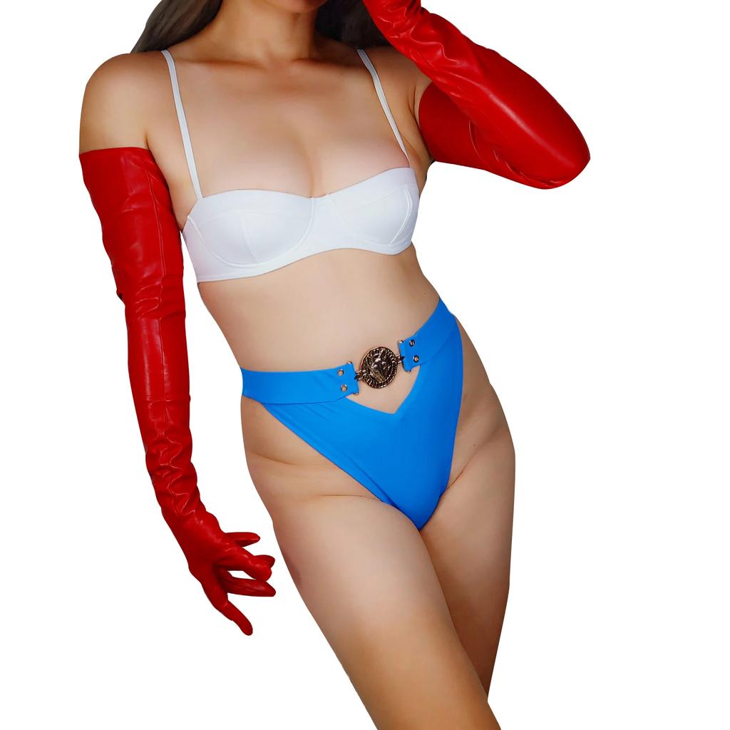 DooWay 70 см Красные ДЛИННЫЕ Кожаные ПЕРЧАТКИ Искусственная Овчина Овчина Свадебная Мода Косплей Хэллоуин Костюм Вечерний Оперный Перчатка