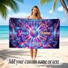 Music General Theme Beach Towel Personalized Custom Name & Text Soft Quick Dry Beach Towel for Swimming Travel