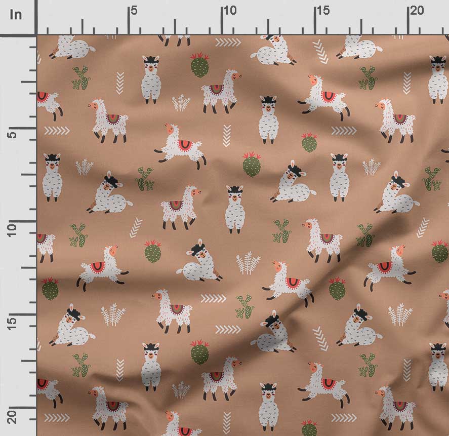Soimoi Принт ламы альпаки, хлопковый батист, ткань для квилтинга, продаваемая во дворе, ширина 42 дюйма, хлопчатобумажная ткань средней плотности, швейные принадлежности,