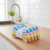 Factory Customized Two-color Striped Kitchen Small Square Towel Dishwashing and Household Cleaning Towel