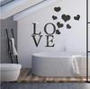 Акриловые Зеркальные Наклейки Буквы LOVE Декоративные Наклейки на Стену для Спальни Гостиной