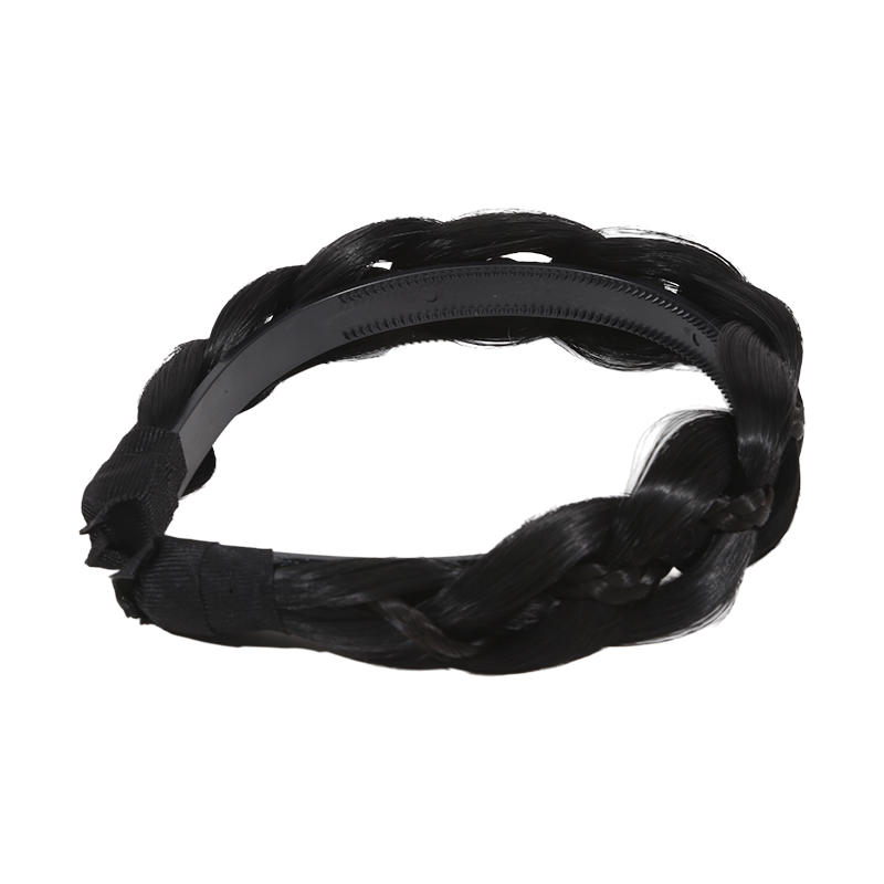 Классическая толстая плетеная синтетическая широкая плетеная повязка на голову высокой эластичности косы резинка для волос накладка для волос для женщин