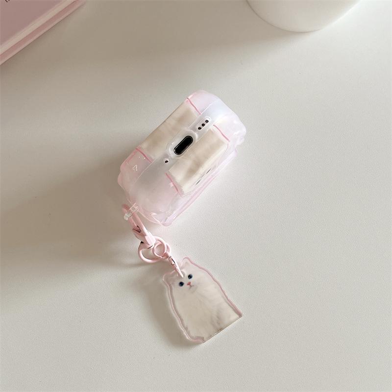 Милый кот и собака, подходящие для чехла беспроводных Bluetooth-наушников Apple AirPods 4, 2/3 поколения, pro2, защитный чехол, женский