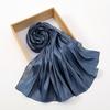 Премиальный мерцающий шелковый атласный хиджаб-шарф женский роскошный однотонный простой хиджаб блестящая шаль с шелковистой текстурой атласные обертывания блестящие палантины