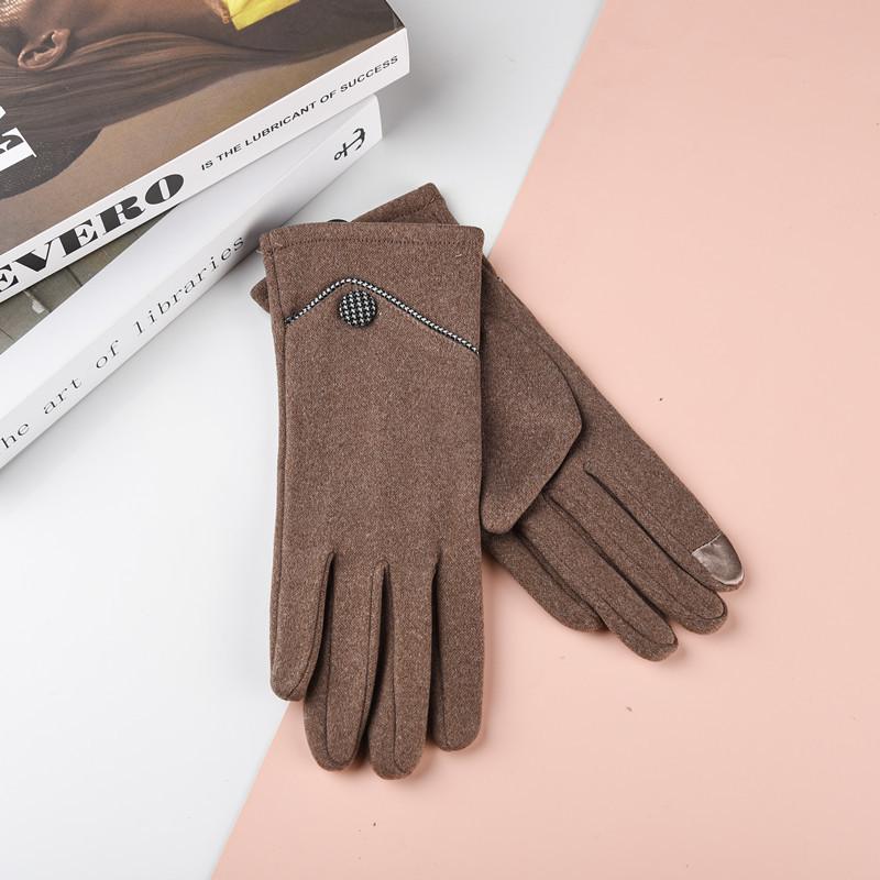 Новые женские перчатки с сенсорным экраном из кроличьего меха: Велоспорт и вождение в корейском стиле, милая флисовая подкладка для холодной погоды