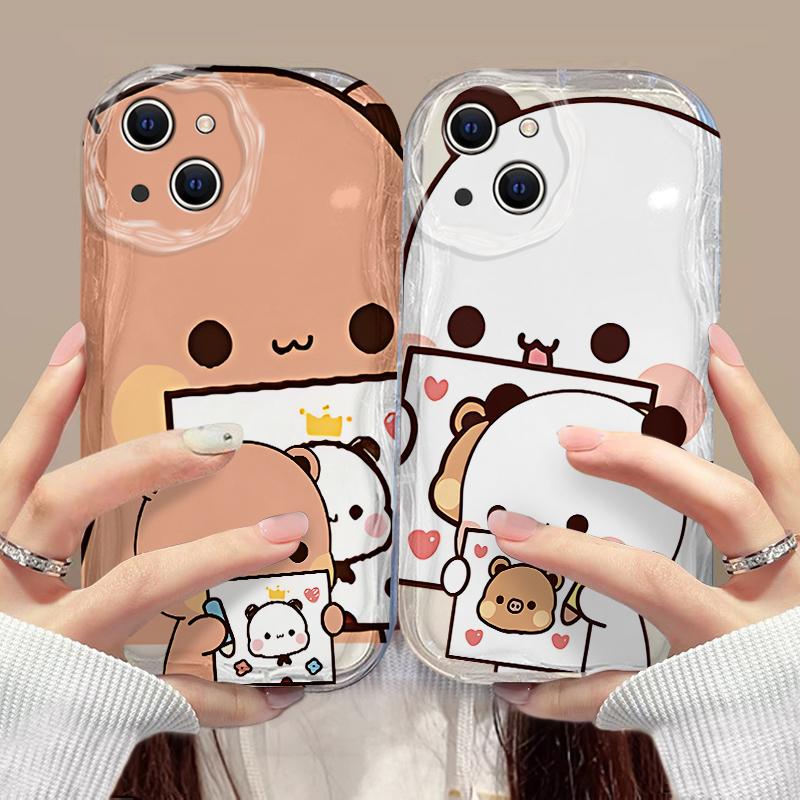 Чехол для телефона Горячий BuBu DuDu Пара Мультяшный Для Samsung Galaxy S26 S25 S24 S23 S21 S20 FE Plus Ultra F06 3D Волна Мягкий ТПУ Задняя Крышка