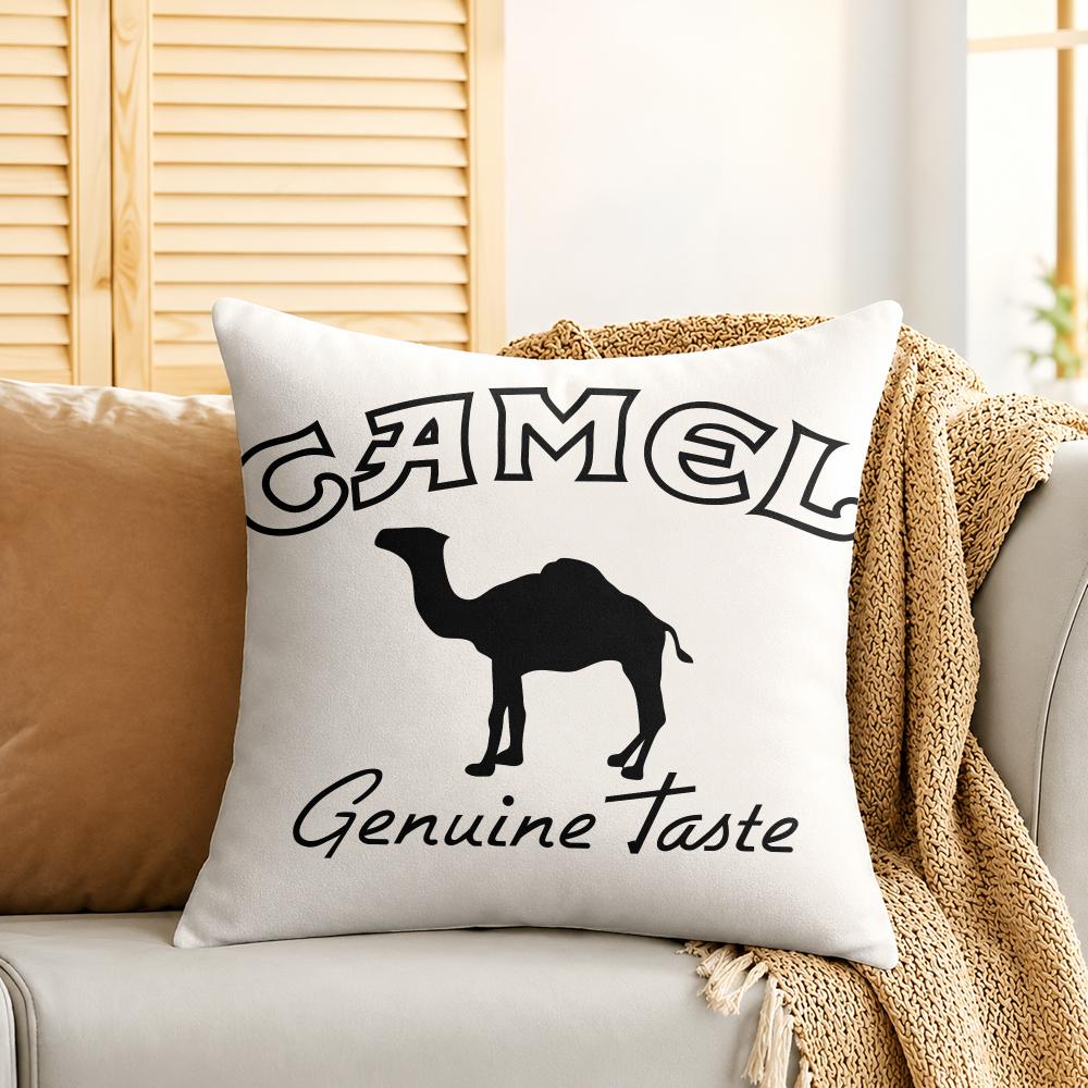 CCamel COOL Логотип Наволочка для подушки Шелковистый короткий плюш Невидимая молния Пылезащитная наволочка для диванной подушки Для домашнего декора