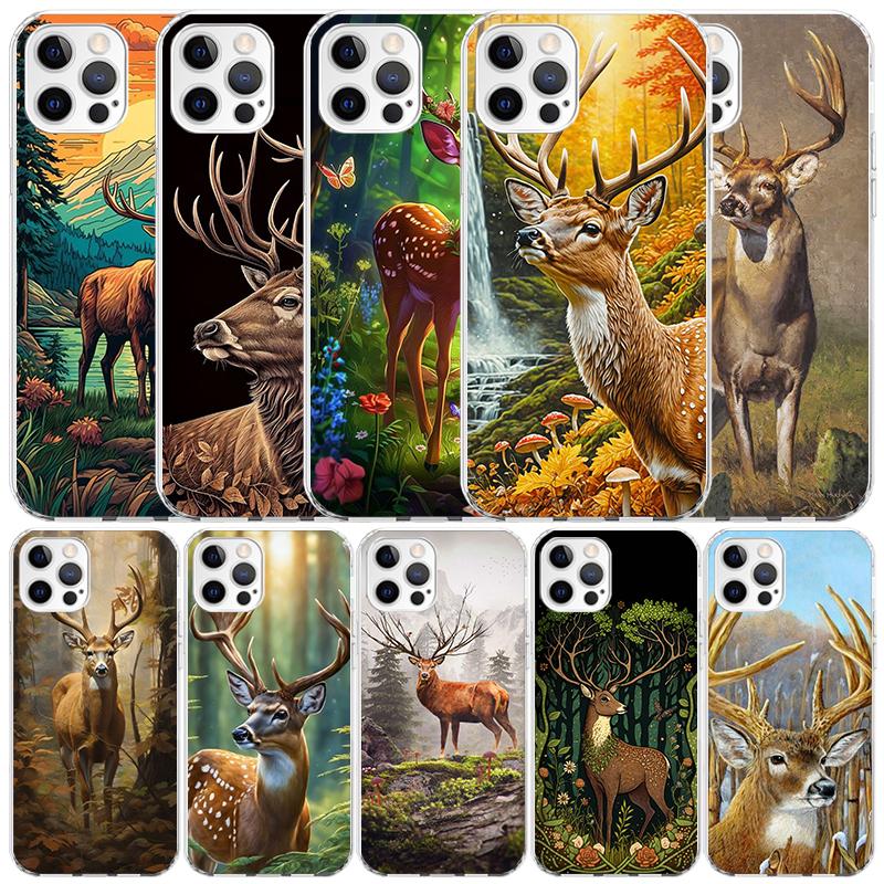Deer Hunting Camo Phone Case For IPhone 16 17 Air 16E 15 14 Plus 13 Mini 12 11 Pro Max 7 8 + SE 2020 Soft TPU Back Cover 16 15 1