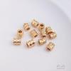 14K Gold-Filled Color-Preserving Pendant Spacer Beads: Small Waist Tube for DIY Bracelets, Necklaces, Clavicle Chains