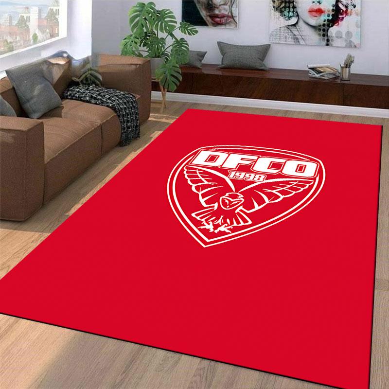 Red Carpet with Owl Emblem suitable as a non-slip mat for the living room or bedroom sofa