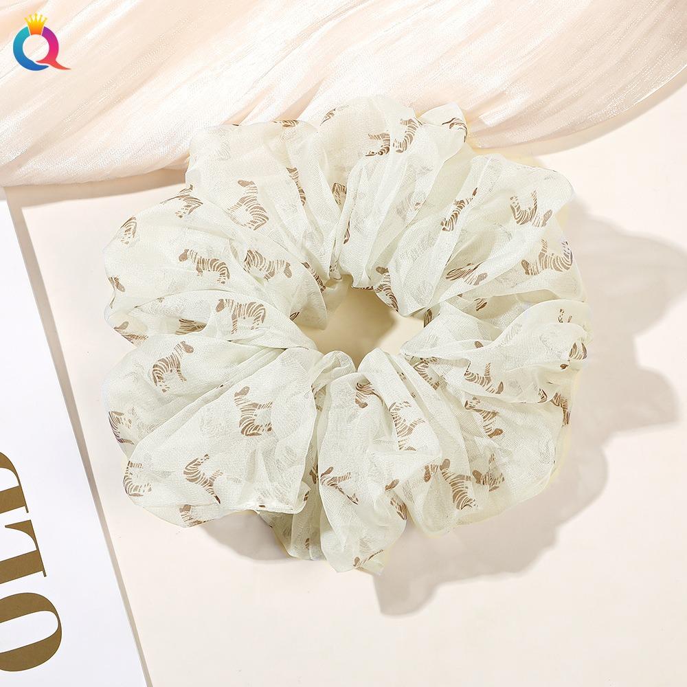 Новая большая шифоновая резинка для волос с принтом для женщин и девочек, эластичные резинки для волос, аксессуары, резинка для волос, веревка, головной убор
