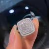 Big Bling Zircon Siliver Color Rings For Women Fashion Wedding Engagement Jewelry For Women