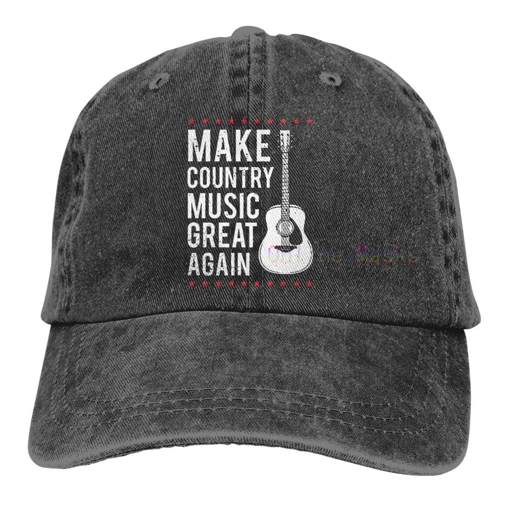 Make Country Music Great Again Hat,Washed Cowboy Baseball Cap Unisex and Women Trucker Hat Dad Cap