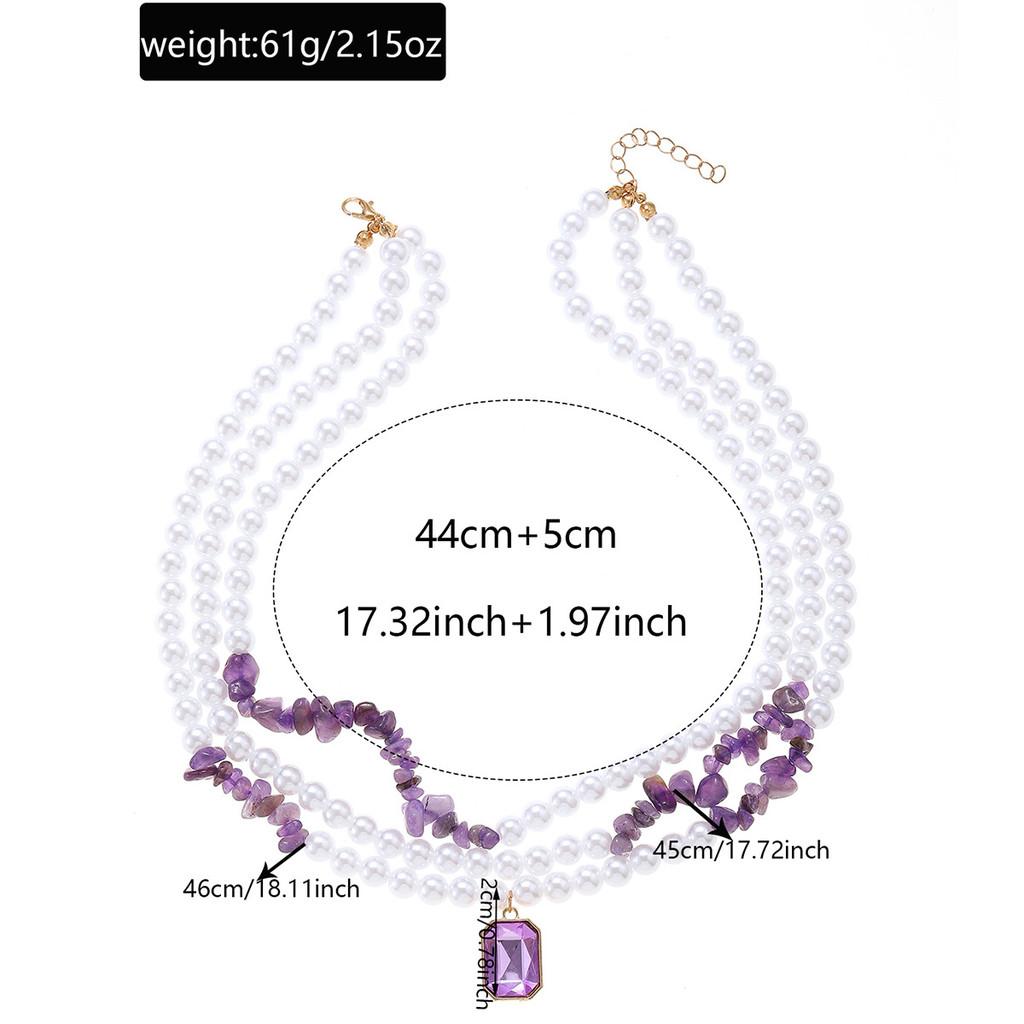 Light Luxury Artificial Pearl Pendant Necklace With Multilayer Design For Women