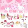 My Melody Strawberry Room Miniature Scene Collectible Toy Model Figurine Set