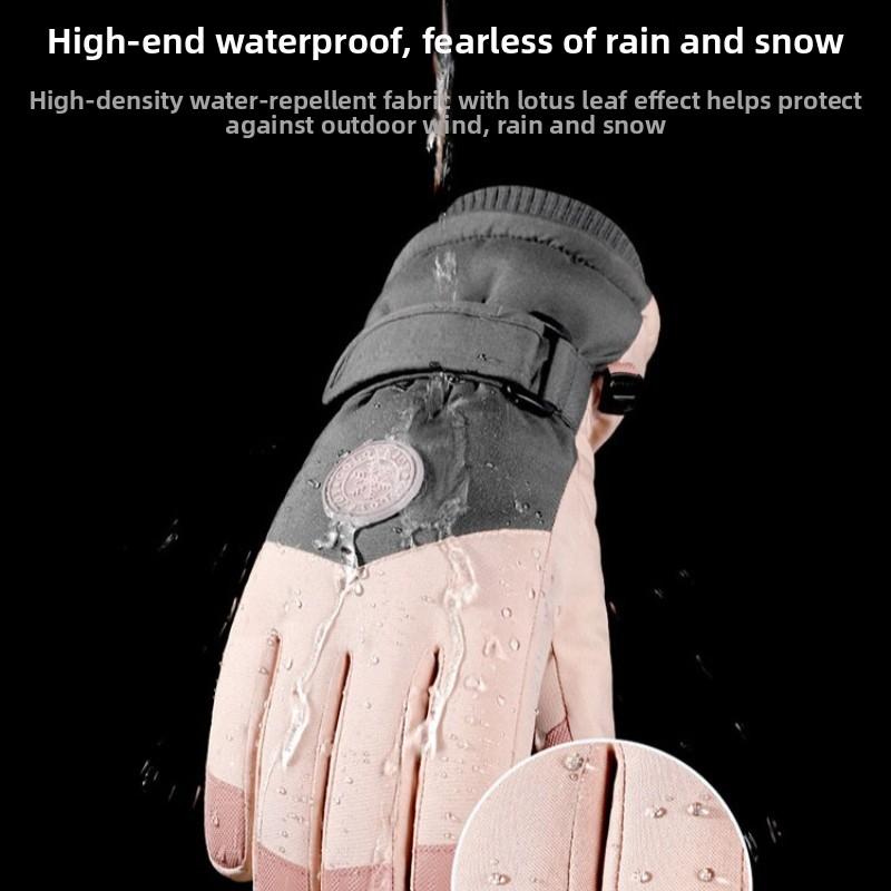 Fleece - lined andthickenedskiglovescycling gearwaterproofcold - resistant, warm - keeping, touch - screen - enabled for couples