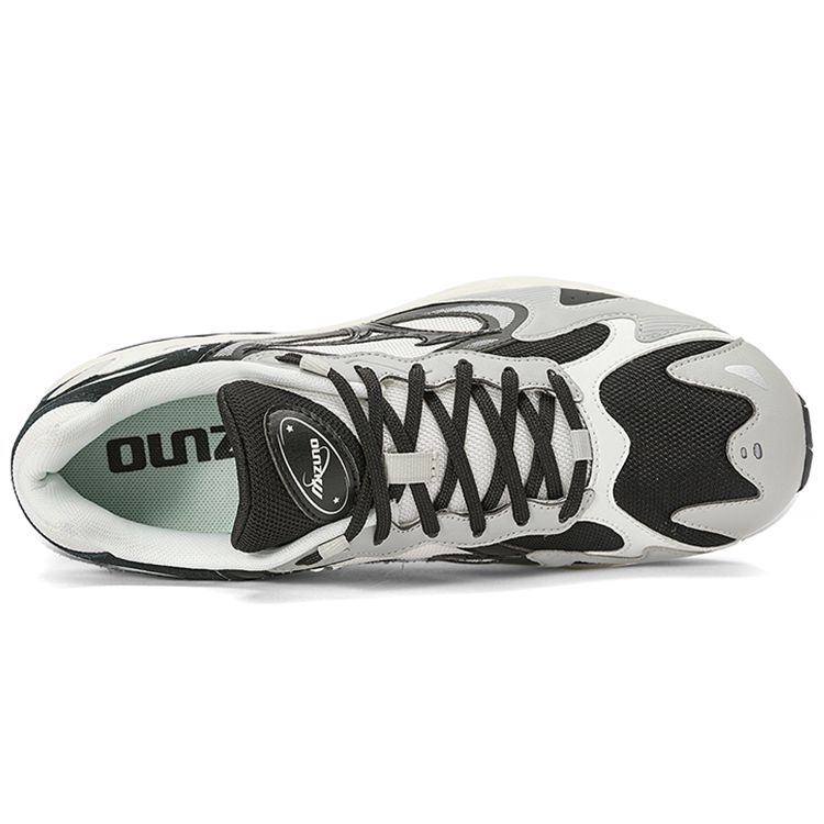 Mizuno Wave Solar Sports Нескользящие Износостойкие Дышащие Низкие Повседневные Кроссовки Унисекс Крутой Серый Черный Белый D1GH222308