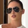 "2024 Double-Beam Toad-Shaped Sunglasses: Trendy European & American Women's Street Style"
