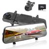 Dash Cam with Retractable Fully Separate Front and Rear 1080P Ultra HD Front and Rear Super Dark Vision Adjustable Loop LED Traffic Light Parking
