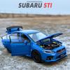 1/32 Модель спортивного автомобиля из сплава Subaru WRX STI Литая под давлением Имитация Металлическая игрушка Модель гоночного автомобиля Коллекция Звук и свет Детский подарок