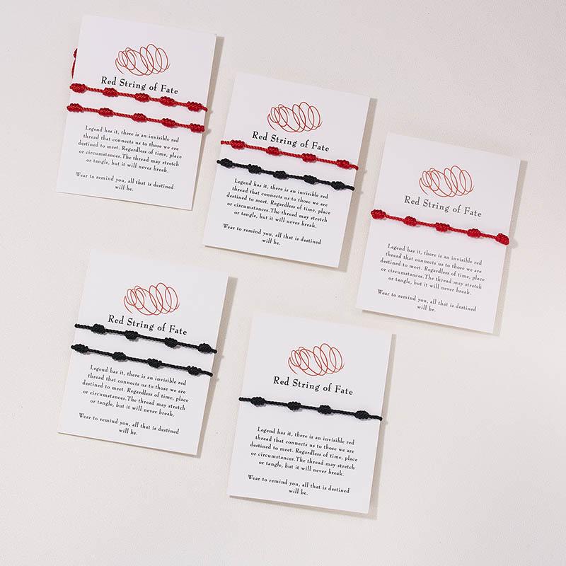 2Pcs Couple Bracelet Handmade Weaven Lucky Red String Braclet Friendship Jewelry Pulseras Rojas Gifts For Lover Matching Braslet