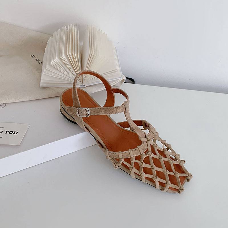 Krazing Pot Летние туфли-лодочки Flock размера 40 высокого качества, французский шик, толстый низкий каблук, сексуальные женские сандалии с квадратным носком