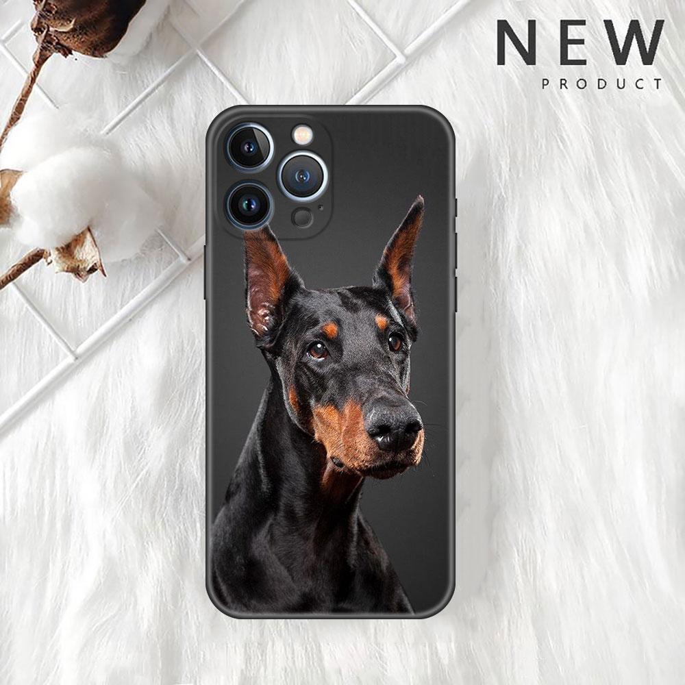 Чехол для Apple iPhone 11 13 12 14 Pro 7 Plus XR X XS Max 6 6S 13Pro SE 2022, силиконовый чехол для телефона с животными, такса, доберман, собака