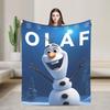 Frozen Olaf Cartoon  Blanket  Super Soft Novelty Plush Throw Blanket For Bedroom Airplane Travel Flannel Bedspread Bed Cover