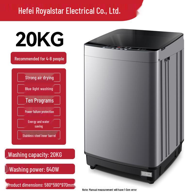 Полностью автоматическая стирально-сушильная машина 10 кг с компактным пульсатором для дома и аренды