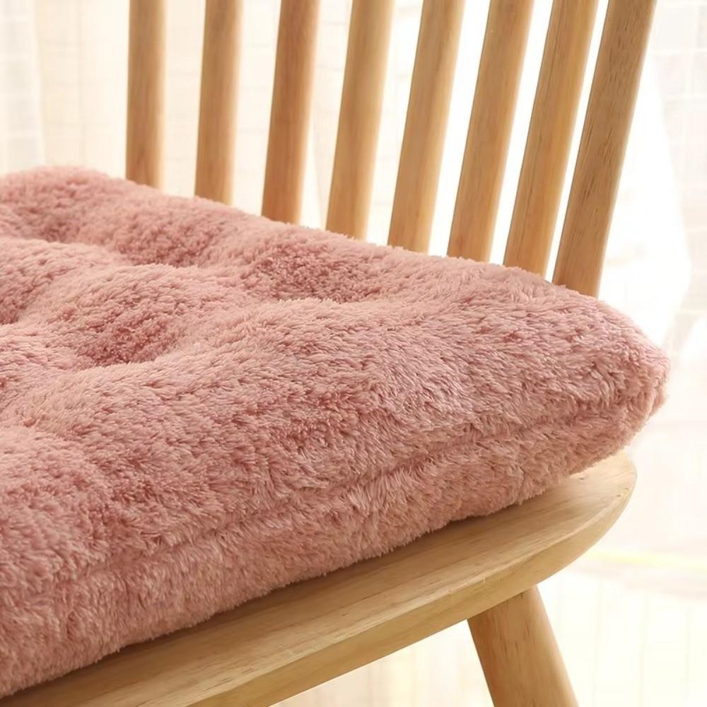 40×40cm Plush Seat Cushion Solid Color Dining Chair Cushion Cozy Office Chair Pad Home Office Use