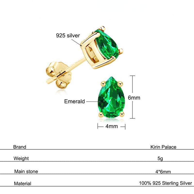 Серьги-гвоздики из драгоценного камня диаспор для женщин, стерлинговое серебро 925 пробы, танзанит, изумрудное покрытие, серьги из желтого золота 18 карат, изящные ювелирные изделия, подарок