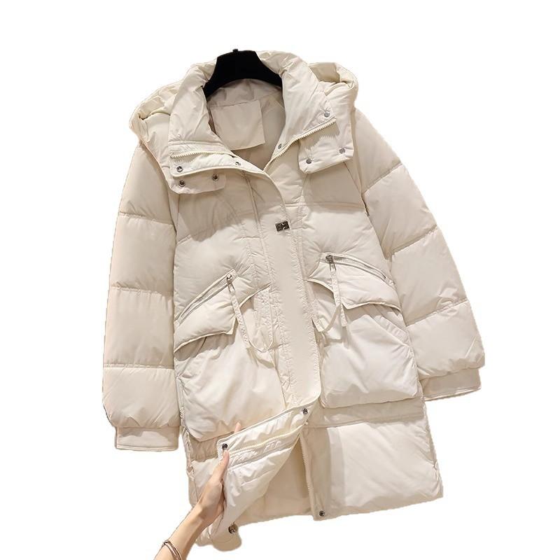 Down cotton-padded clothes winter new medium and long loose fashion cotton-padded clothes thickened cotton-padded jackets warm jackets