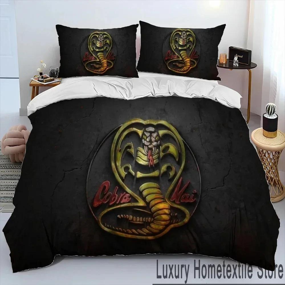 3D Cobra Kai Amanda TV Карате одеяло комплект постельного белья, пододеяльник комплект постельного белья пододеяльник наволочка, комплект постельного белья размера King Queen для детей