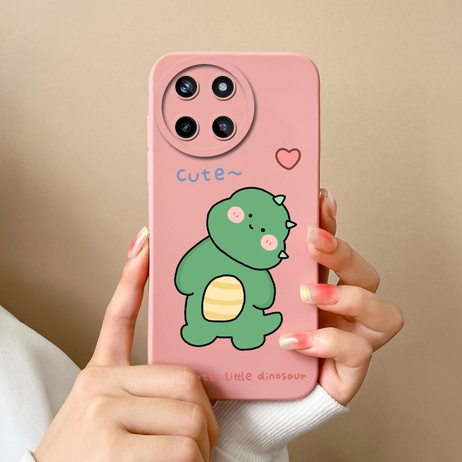 Новый чехол для Realme 11 Pro Plus Медведь Полное покрытие Мягкий жидкий силикон Ударопрочный бампер для Realme11 4G 5G 11Pro+ Чехол Funda