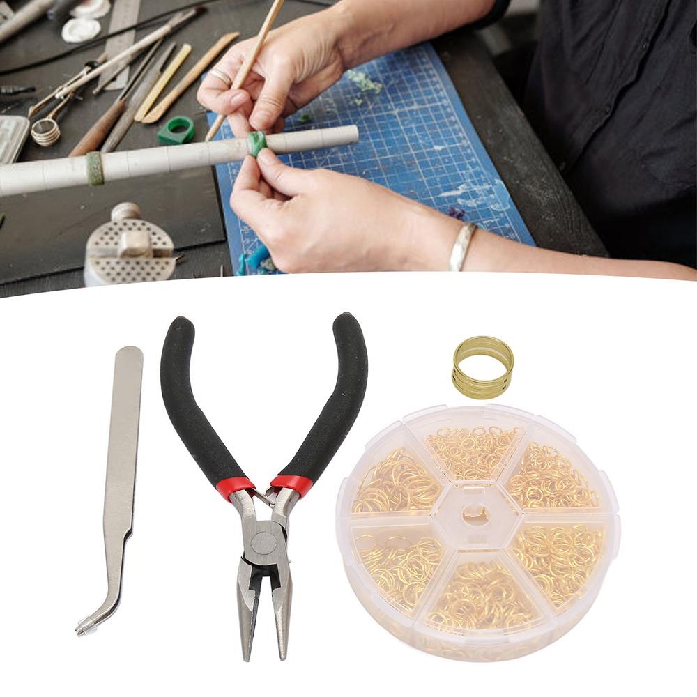 5pcs Gold Color Jewelry Making Rings Assorted Size Open Jump Rings Jumper Rings Bracelet Repairing