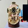 45.72 Cm Copper Brass Diving Helmet Mark V Deep Sea Scuba Divers Helmet With Wooden Base