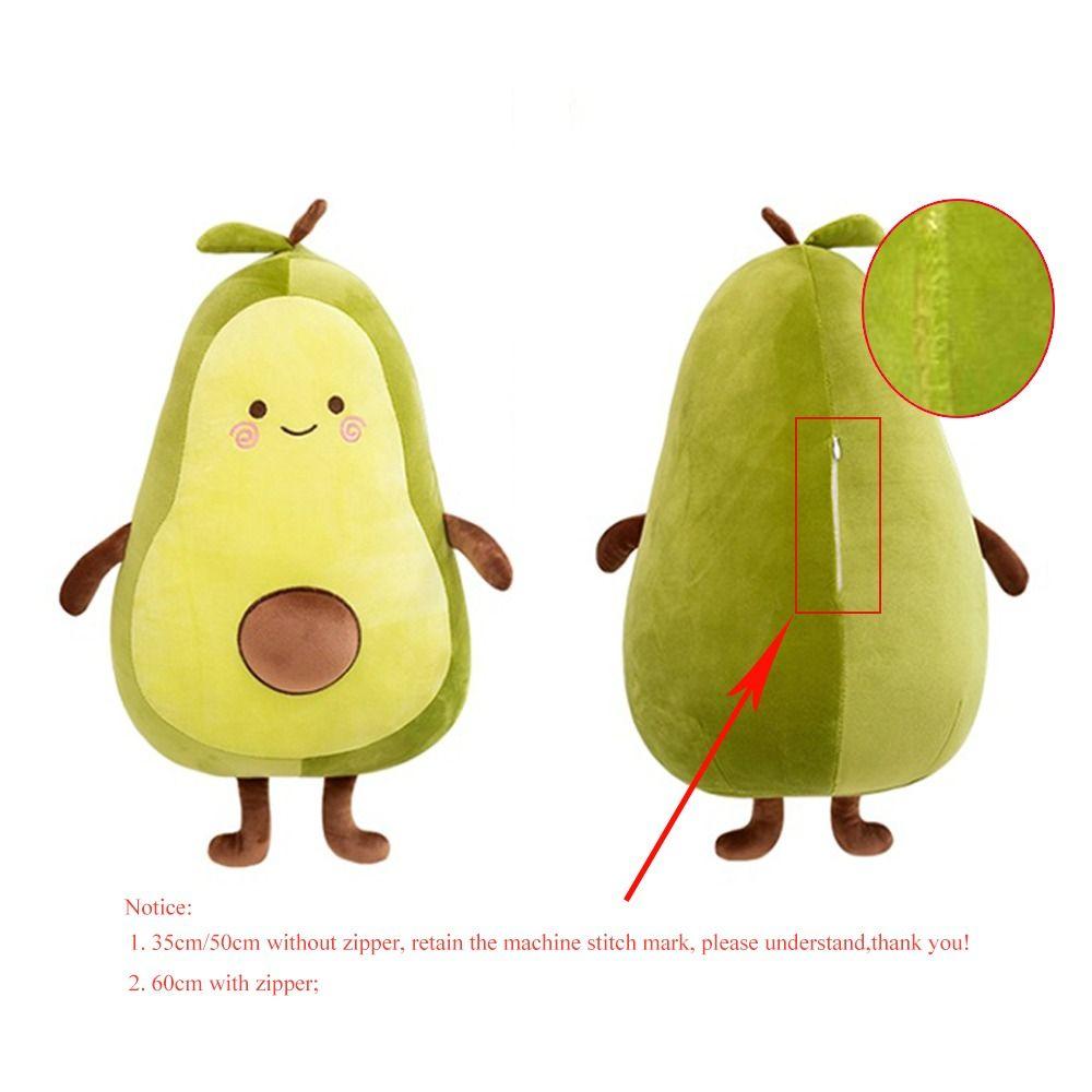 Avocado Green Giant Toy 35/50/65cm Sleeping Pillow Kawaii Stuffed Fruit Avocado Doll  Room Decor