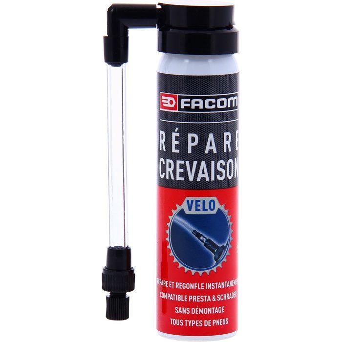 Répare‑crevaison vélo - FACOM - 006092 - 75 ml - Répare et regonfle instantanément sans démontage