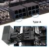 PW-021 2 шт./компл. ATX 6-контактный штекер-гнездо Угловой вверх-вниз адаптер разъема питания 90 градусов для видеокарты GPU