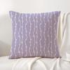 Simple purple plaid print Cushion Cover Natural Linen Organic Fabric DoubleSided Printing Sofa Home Decor Gift Pillow Cover