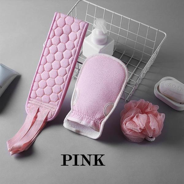 3 шт., 1 комплект/6 шт., 2 комплекта, скребок для спины, отшелушивающие перчатки и набор губок для ванны из люфы для мужчин и женщин, скребок для тела, скруббер, банка для глубокой очистки