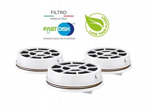 LAICA FAST DISK Water Filters 3 pcs. Cartridges for Filter Bottles and Carafes