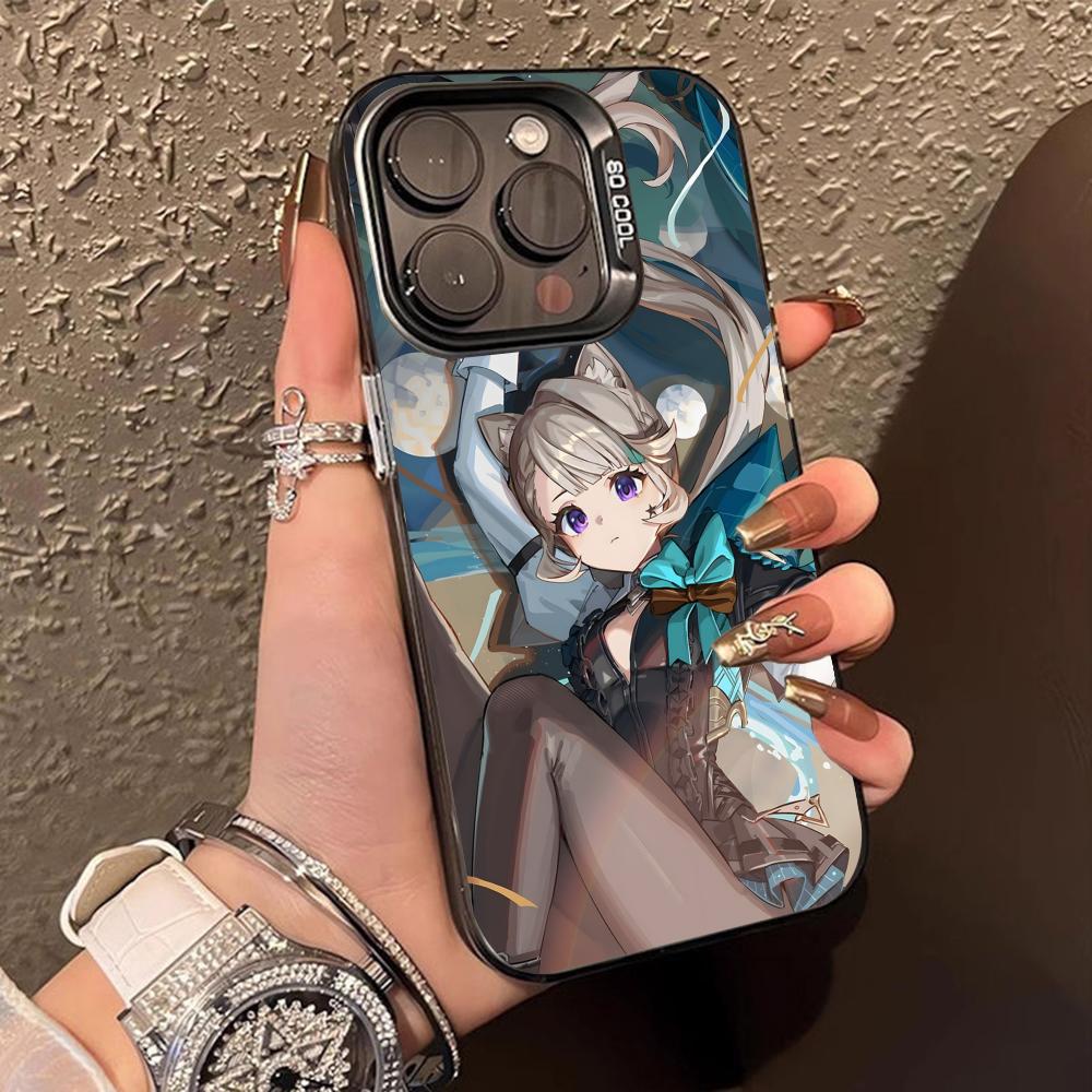 Game GI Lynette Translucent Mobile Phone Case for iPhone 17 16 15 14 13 12 11 X XR XS 8 7 Air Pro Max Plus Colorful Cover
