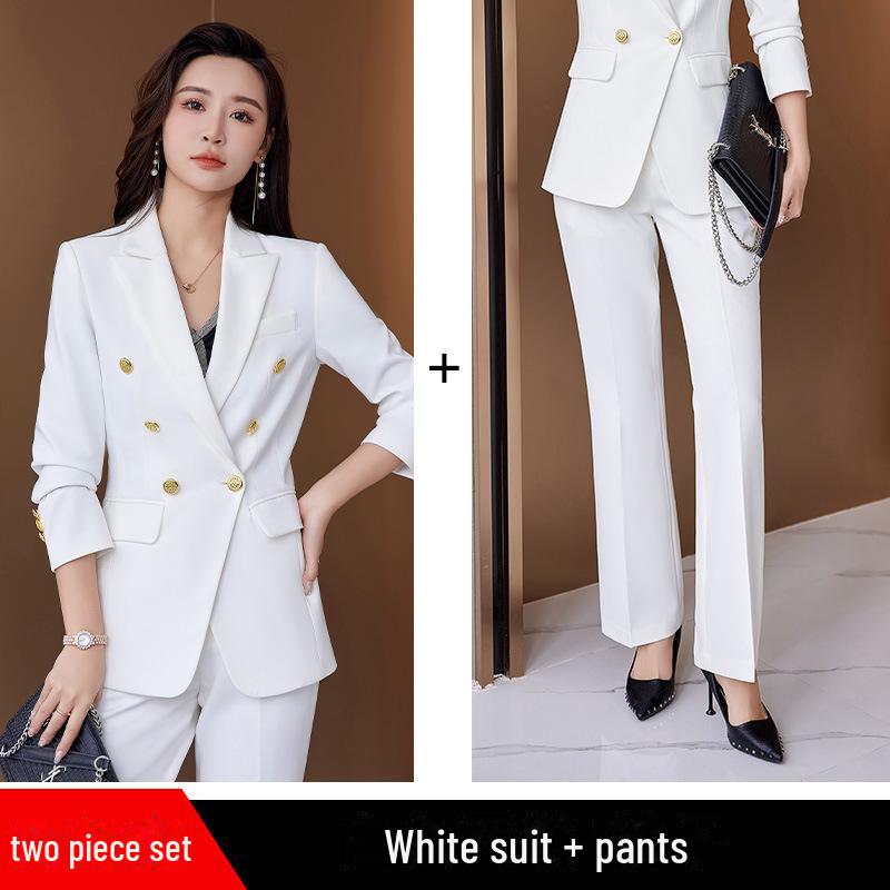 Высококачественный белый пиджак для женщин, профессиональная одежда - элегантный стиль богини