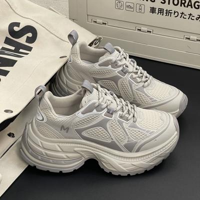 Европейская станция весна новая толстая подошва присоска пленка повседневные папины кроссовки цветовая гамма шнуровка спортивная женская обувь